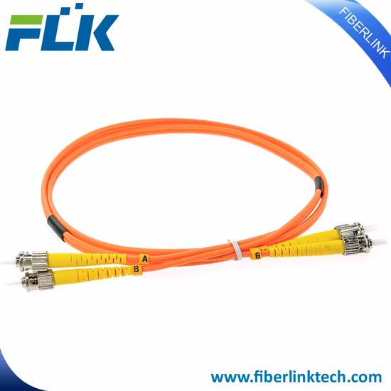 OEM St Sc 다중 모드 Om3 10 기가비트 이중 광섬유 점퍼 섬유 패치 케이블
