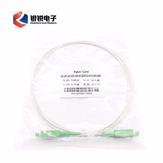 다중 모드 Om2 Om3 옥외 광섬유 점퍼 케이블 단순한 SC UPC APC 커넥터 광섬유 패치 코드